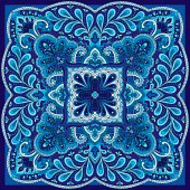 スカーフ（幾何学系デザイン）#294